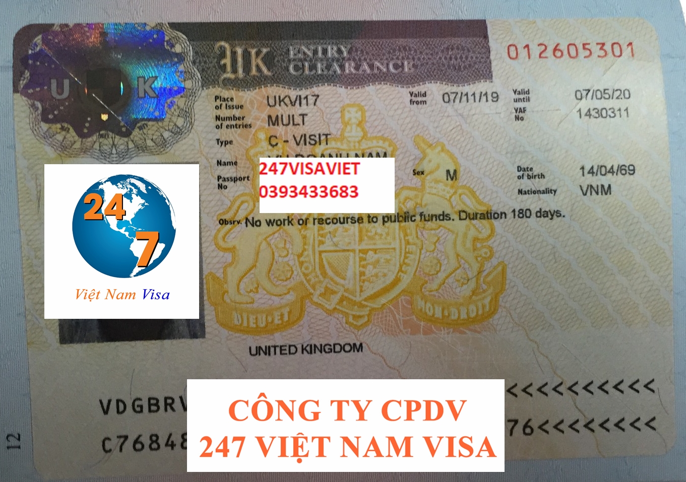 VISA DU LỊCH ANH