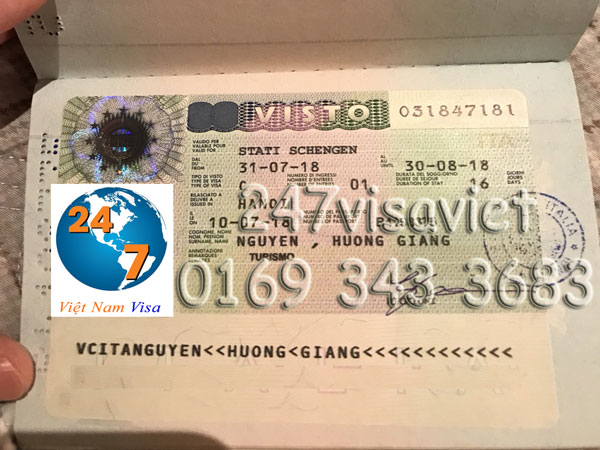 XIN VISA CÔNG TÁC Ý